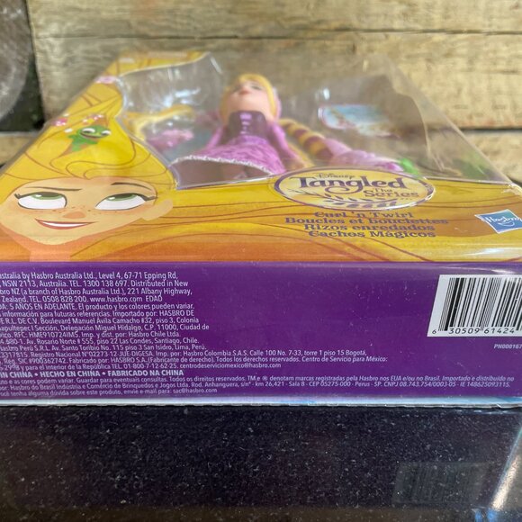 Disney Tangled Doll The Series Rapunzel Curl N Twirl Doll Playset Hasbro 8" New - Picture 3 of 4